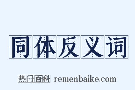 同体反义词是什么意思的图片